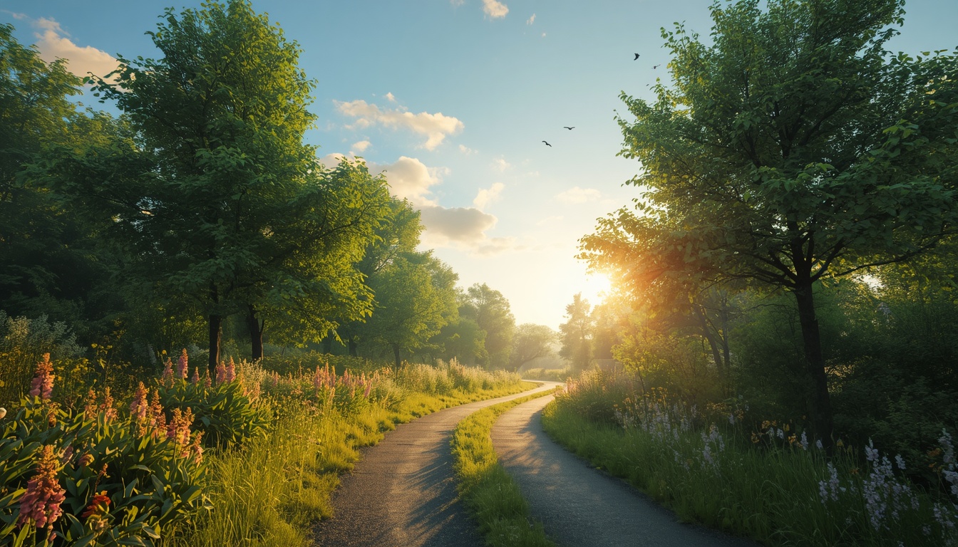 Sunlit morning outdoor route for Refreshmovemente